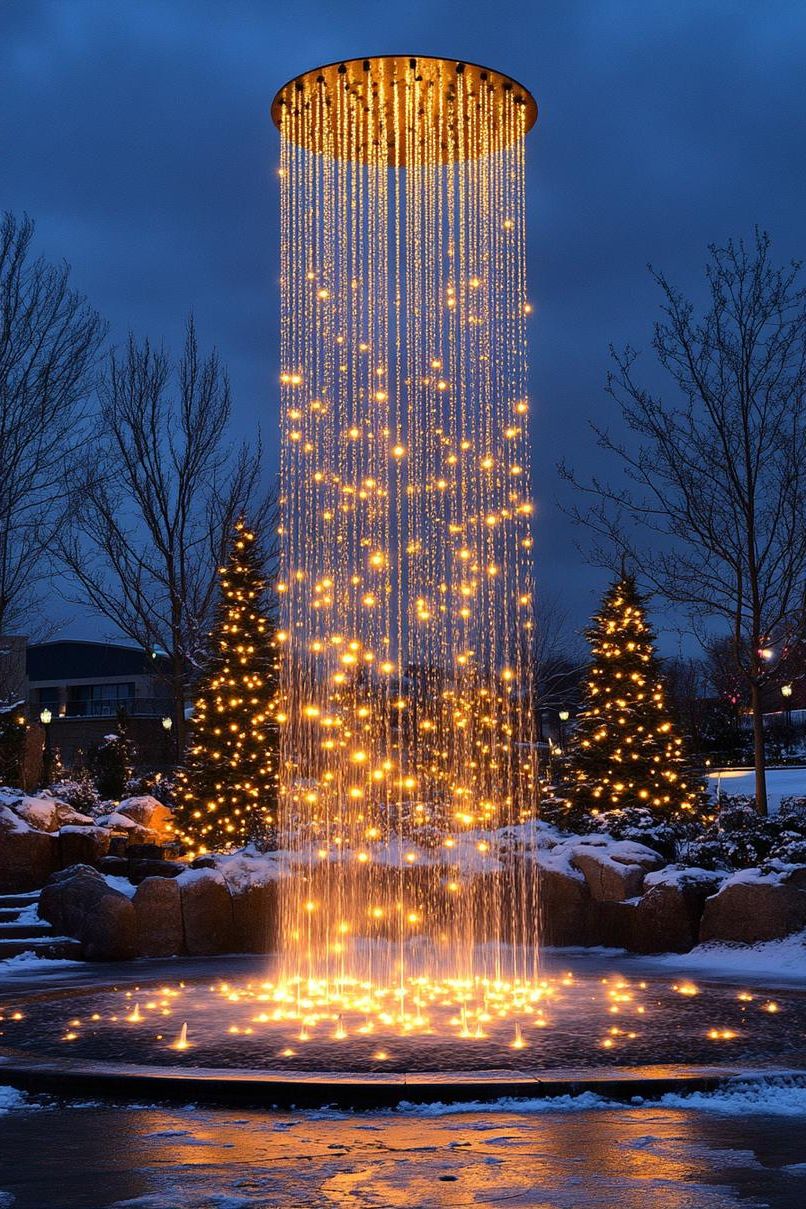 14. Lighted Fountain Holiday Display - photo 2