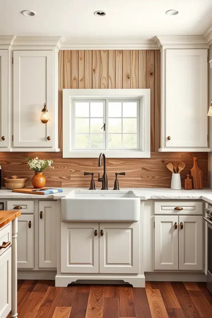 Vertical Plank Backsplashes for Farmhouse Charm