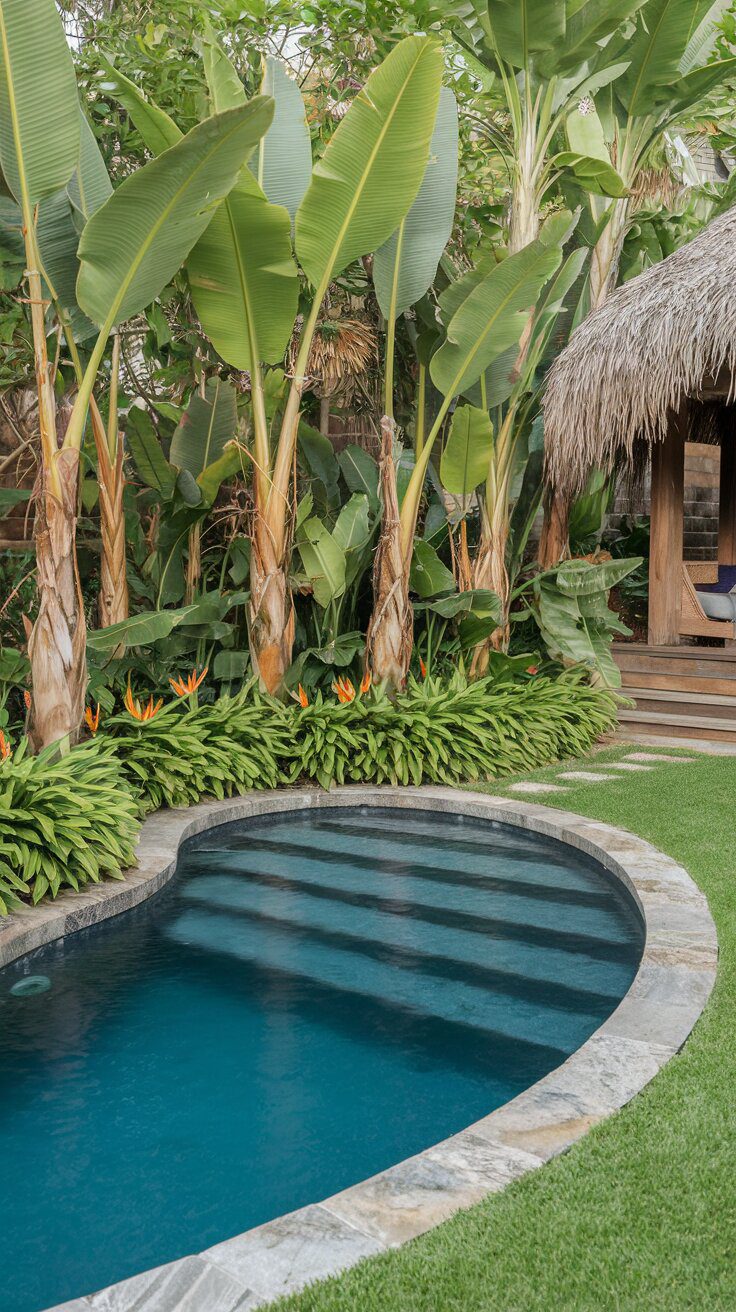 Tropical Backyard Pools with Lush Landscaping - photo 2