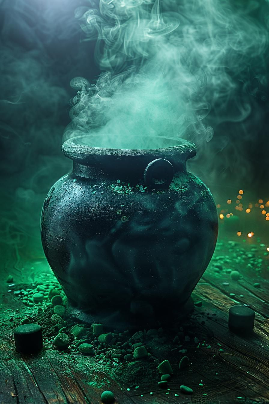 9. Spooky Cauldron with Dry Ice
