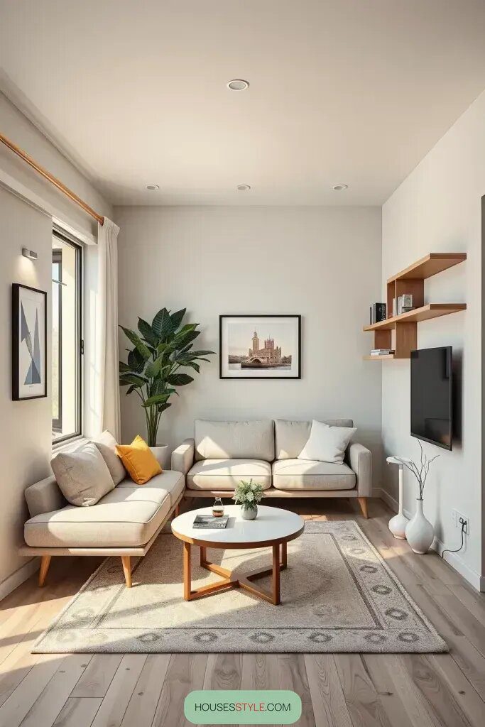 How to Make a Small Minimalist Living Room Feel Bigger - photo 2