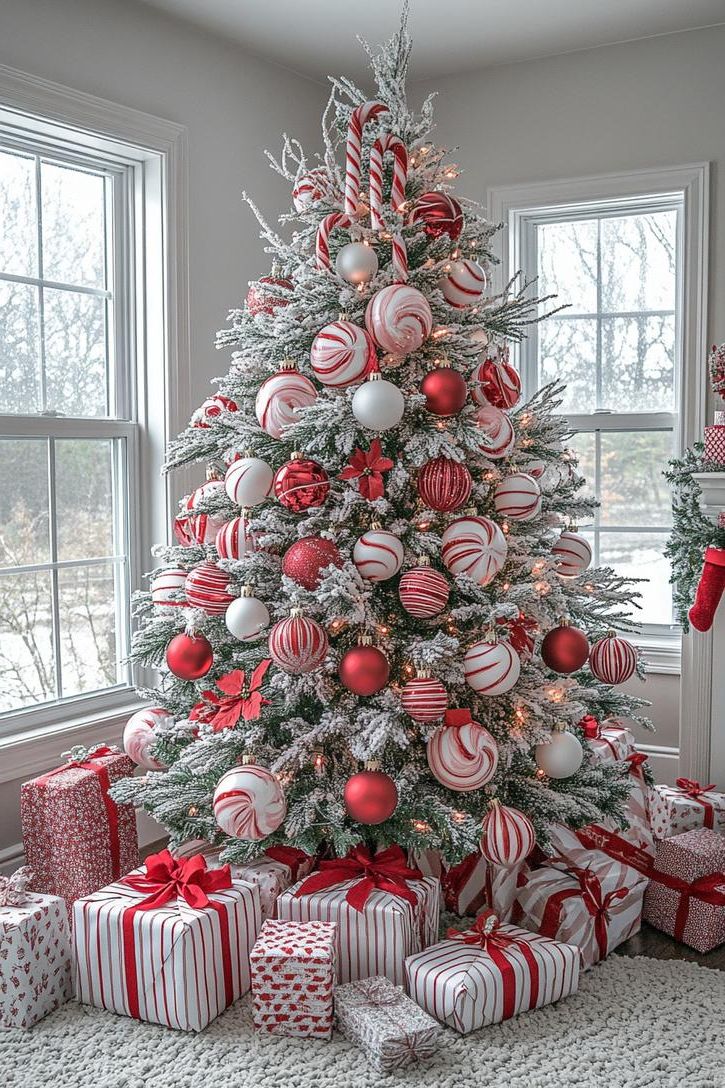 1. Sweet Candy Cane Christmas Trees