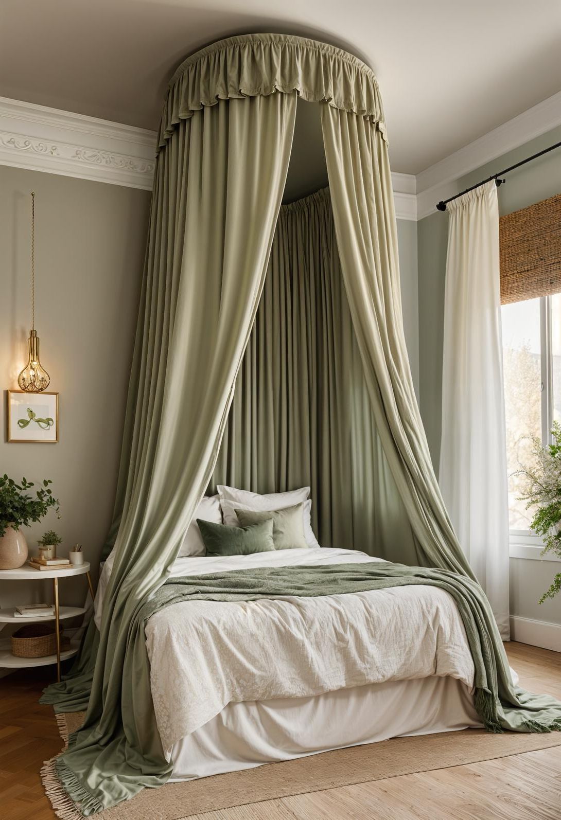 2. Boho Chic Fabric Canopy Ideas