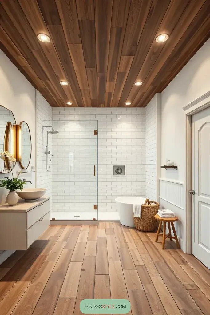 Ceilings That Carry Wood Tile Upward