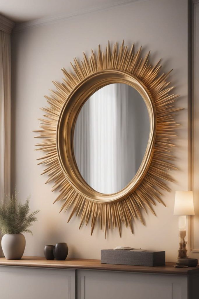 7. Sunburst Mirror Wall Accent