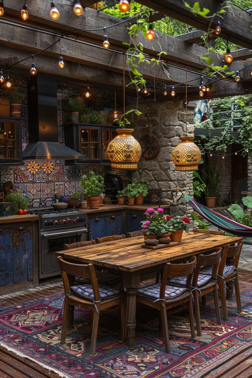 4. Boho Chic Patio Kitchen - photo 2