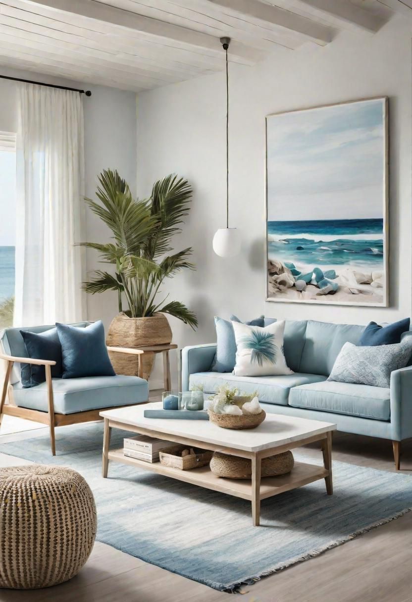 6. Coastal Living Room Oasis