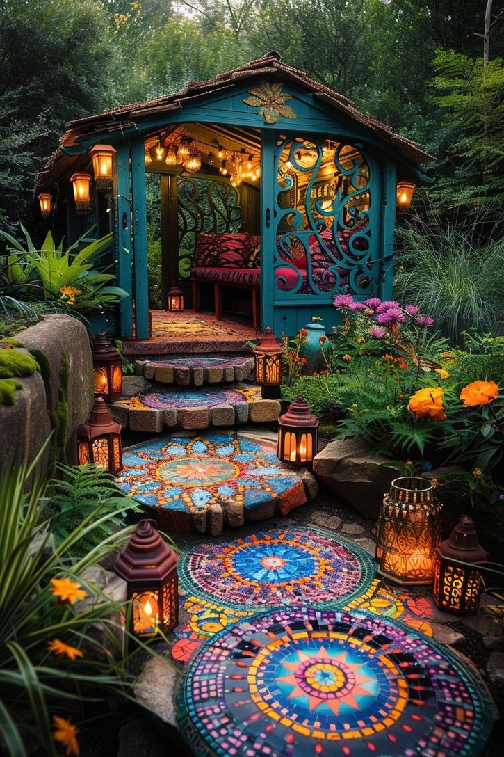 7. Colorful Mosaic Pathway Designs - photo 2