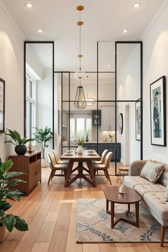 Glass Dividers to Separate Space Without Closing It Off