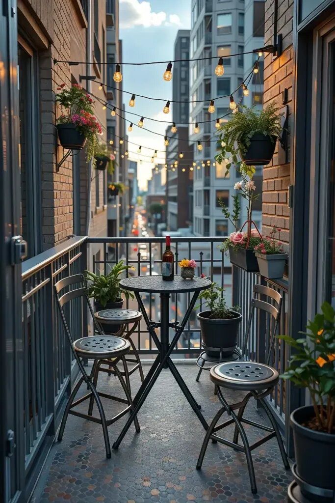 City Balcony Dining For Urban Living
