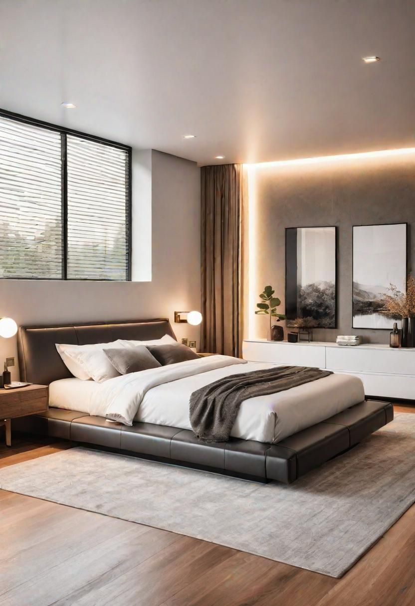 8. Modern Bed Platforms with Built-In Charging