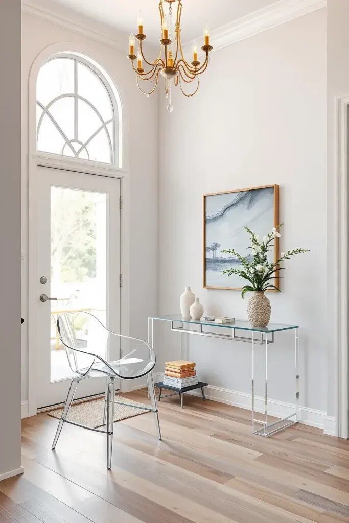 Glass and Lucite Statement Pieces for Modern Lobbies