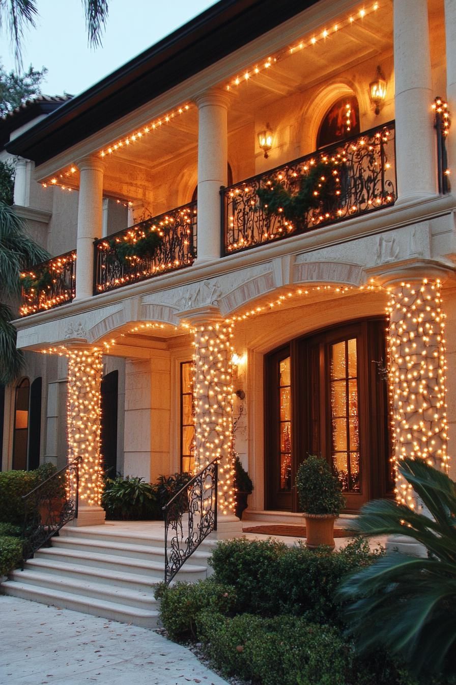 9. Lighted Porch Railing Ideas