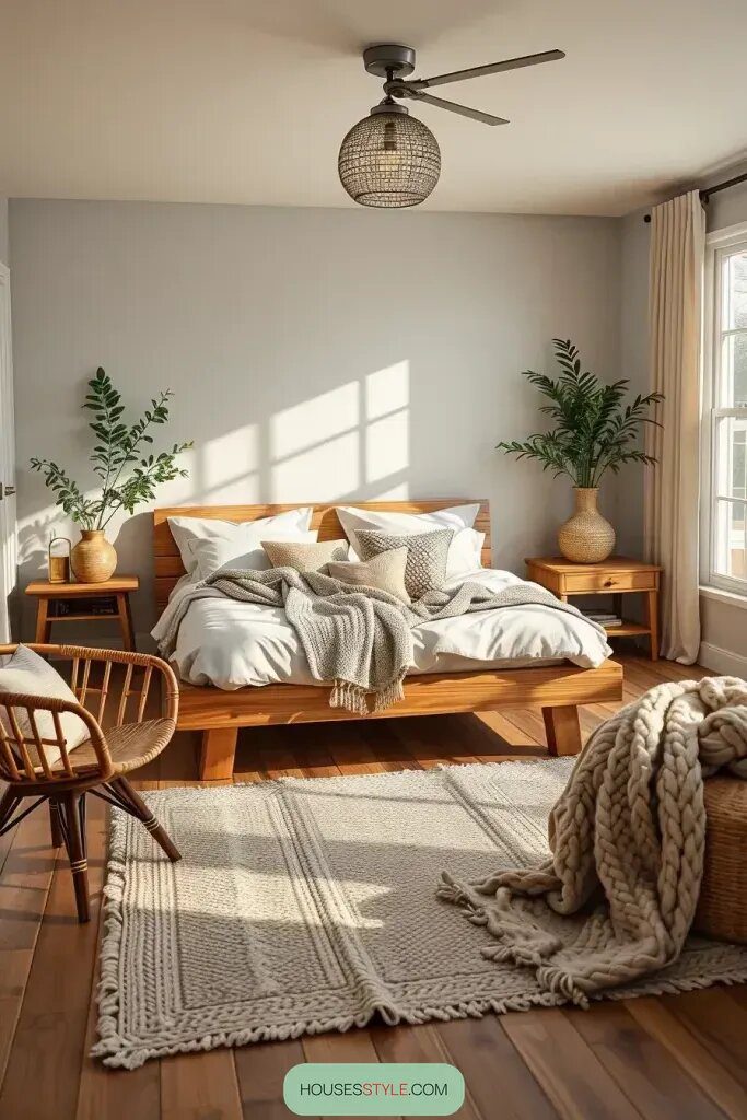 Adding Hygge Warmth to a Japandi Bedroom