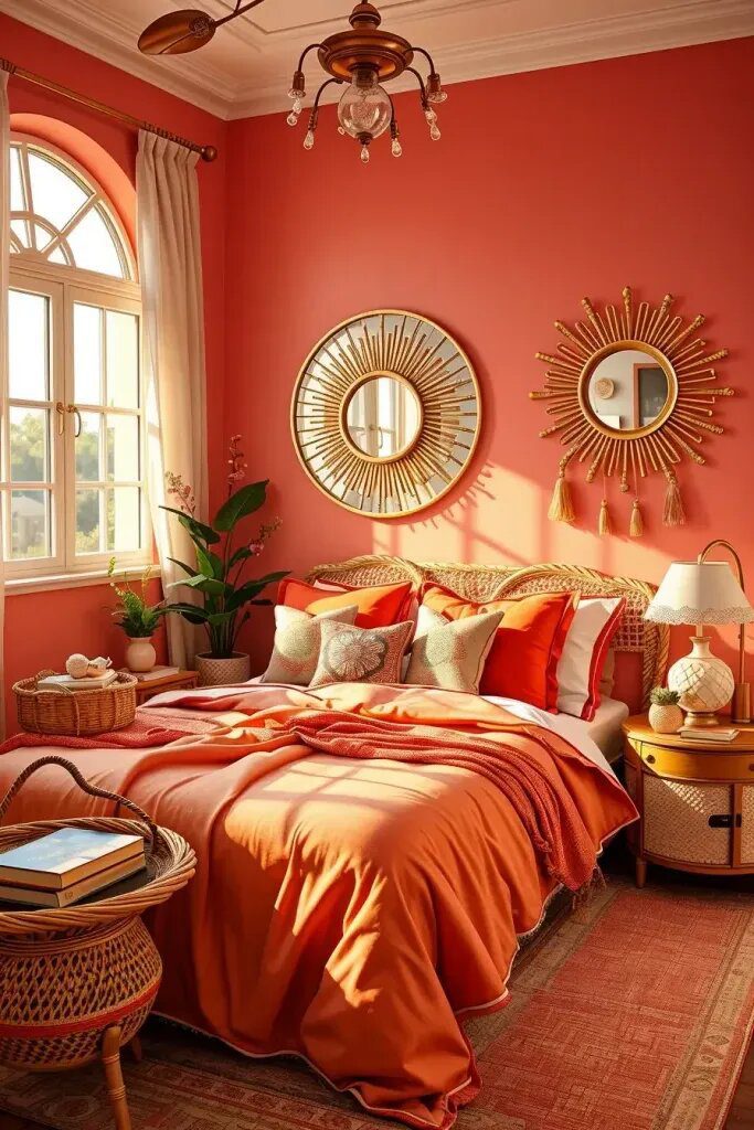 Sunset-Inspired Orange and Pink Bedrooms - photo 2