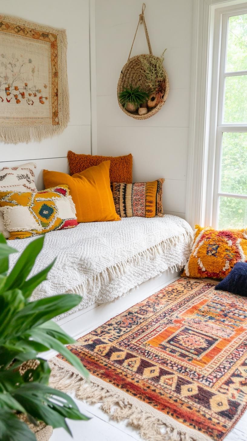 5. Layered Boho Rugs with Tribal Patterns - photo 3