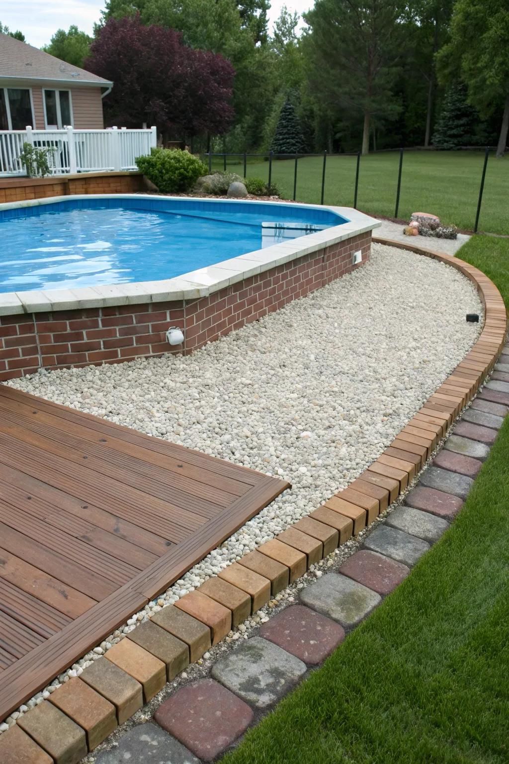 Pairing Gravel with Brick Accents