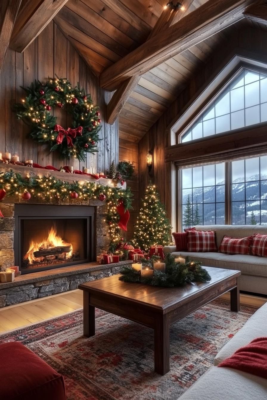 12. Holly-Trimmed Mantel Decor Ideas - photo 3