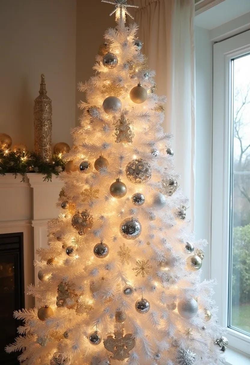 5. Frosted White Flocked Tree Look - photo 2