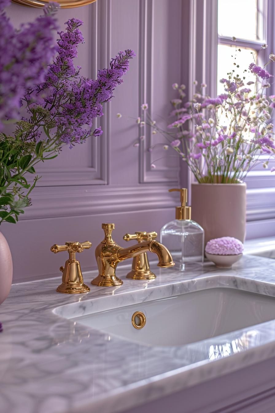 3. Gentle Lavender for a Calm Bathroom