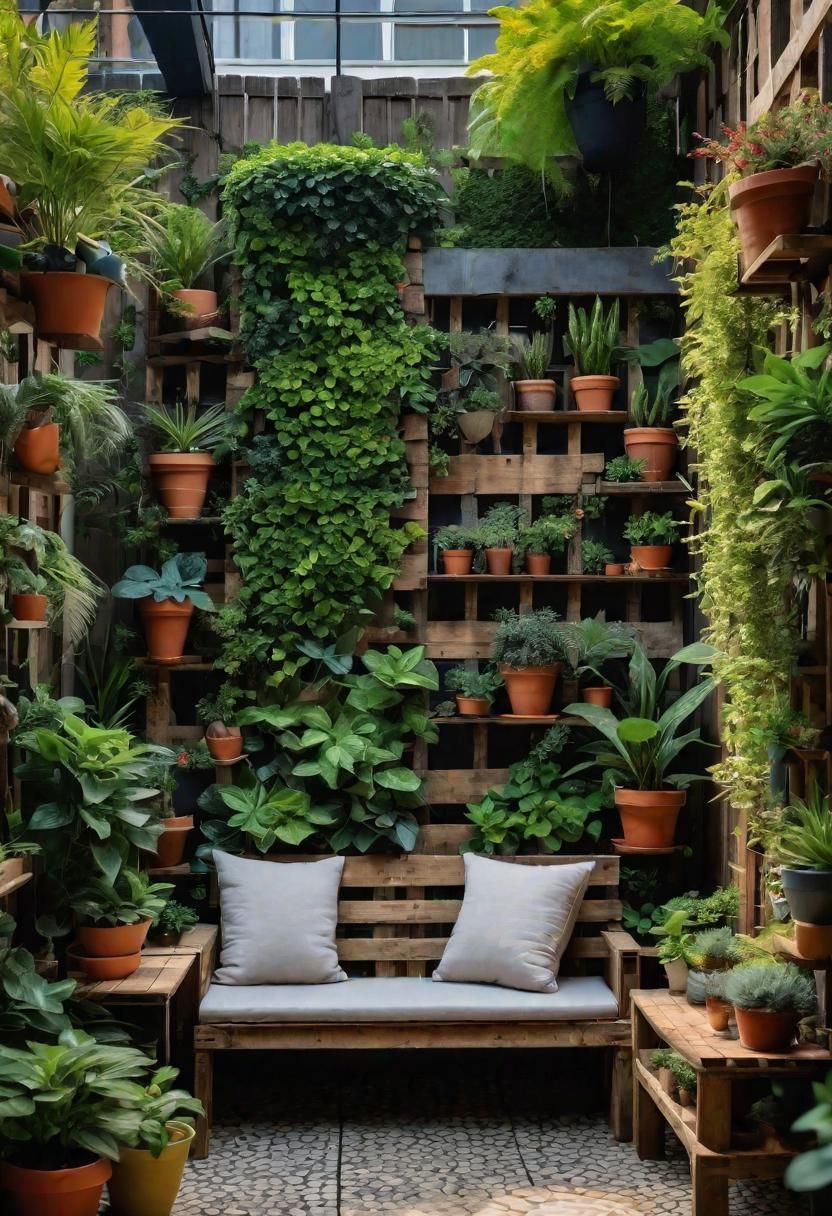 6. Reclaimed Pallet Benches for Urban Gardens - photo 2