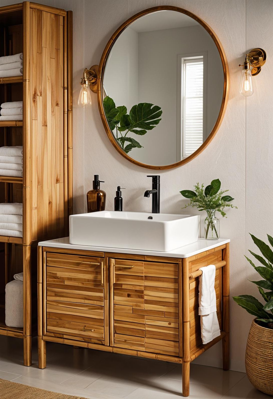6. Green Bamboo Vanity Design - photo 2