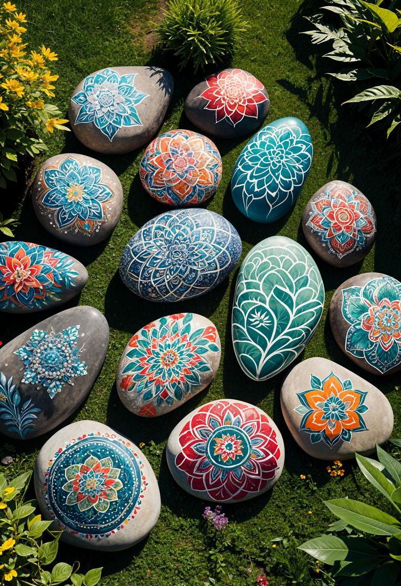 16. Painted Rock Yard Art - photo 2
