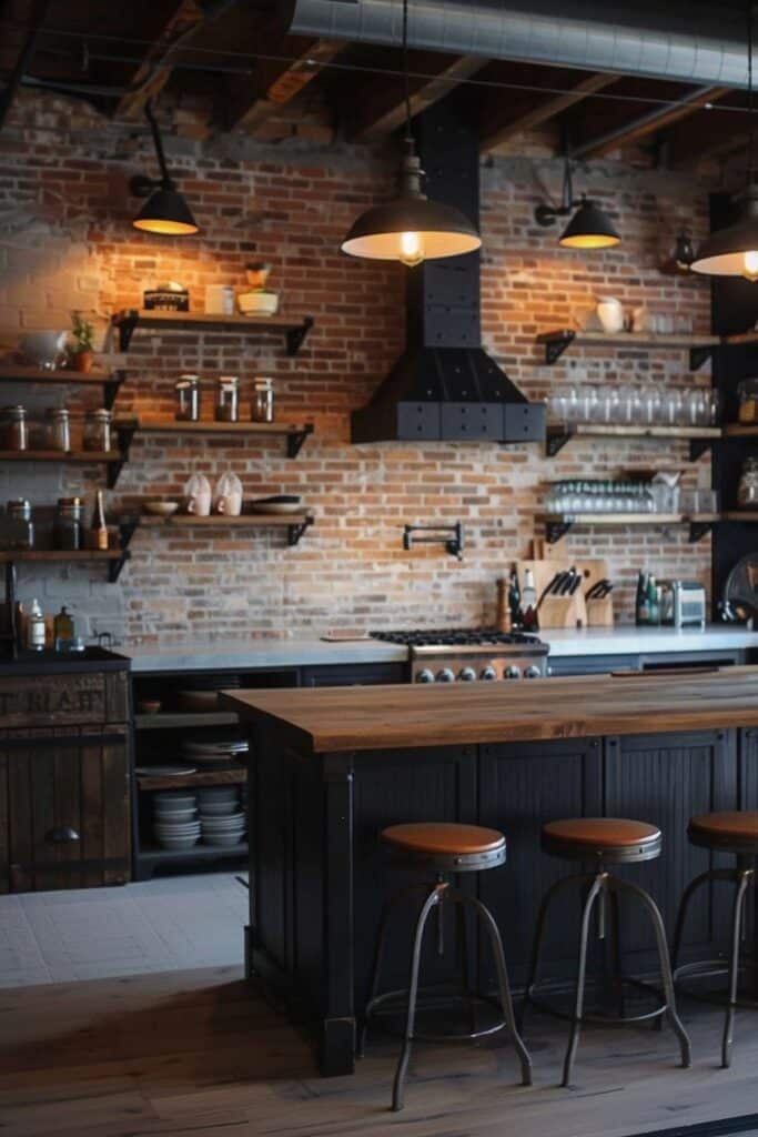 13. Industrial Kitchens with Urban Chic Style