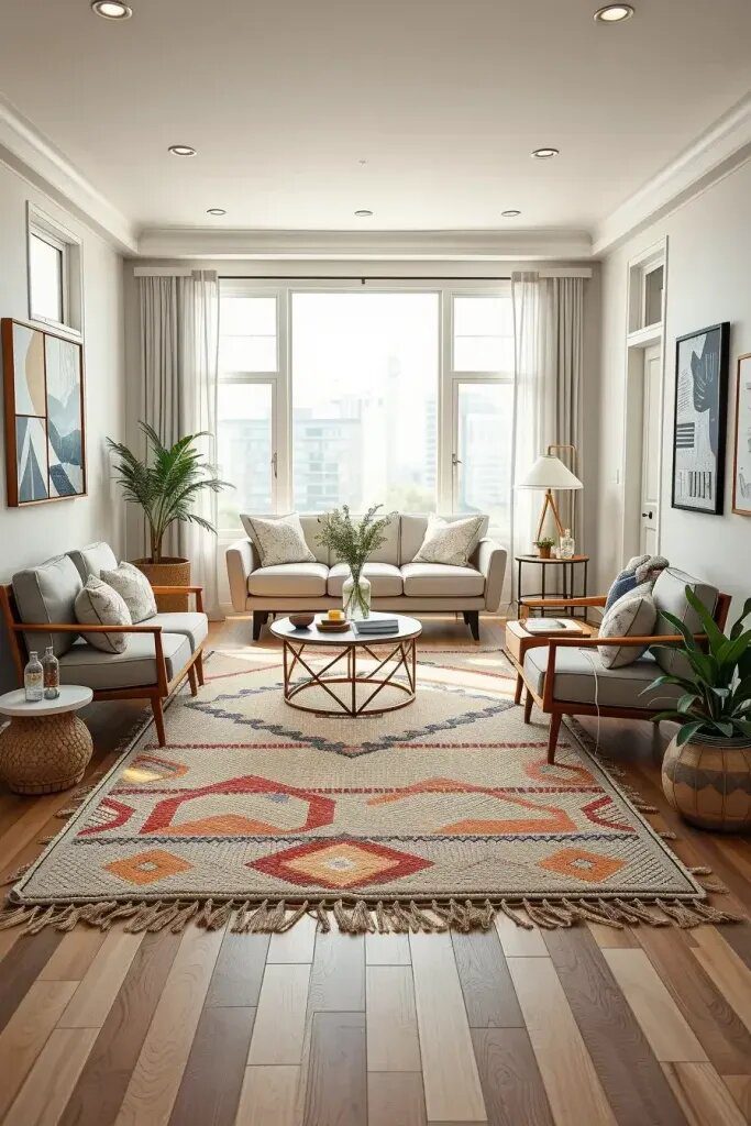 Using Rugs To Define Zones In Small Rooms