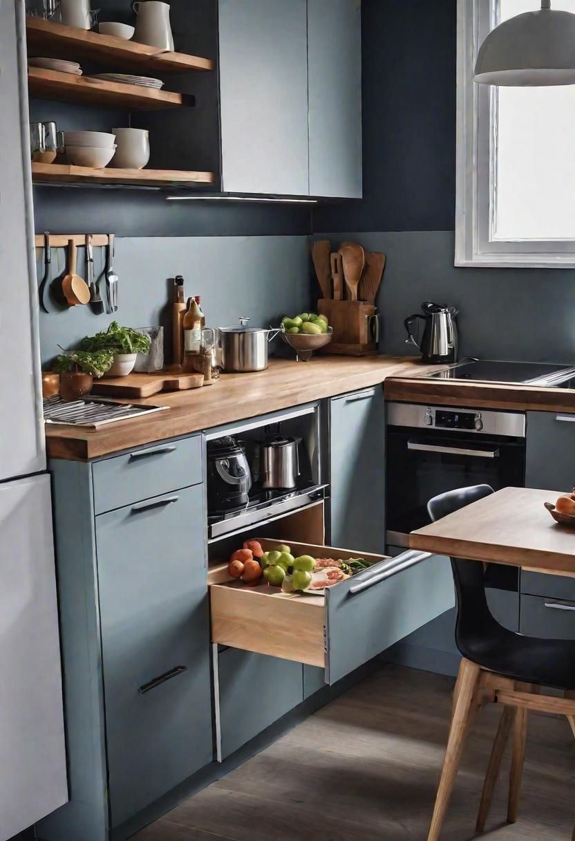 36. A Pull-Out Hideaway Table Idea