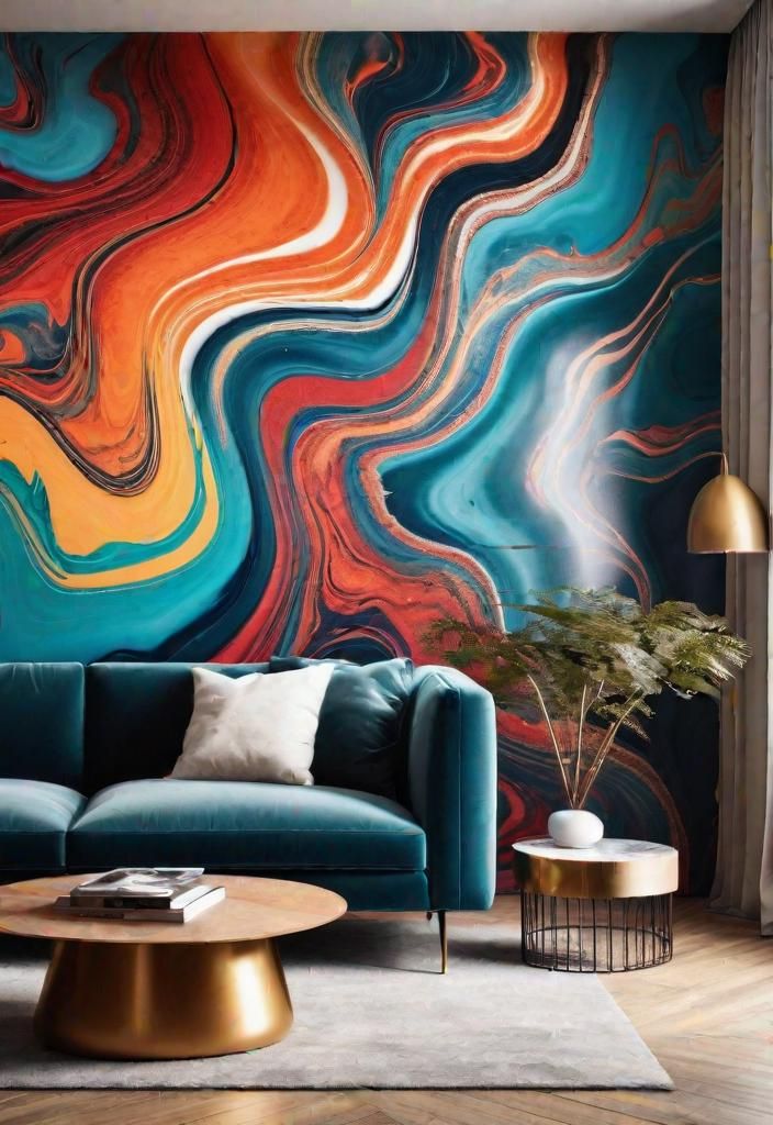 39. Marbled Resin Wall Finish