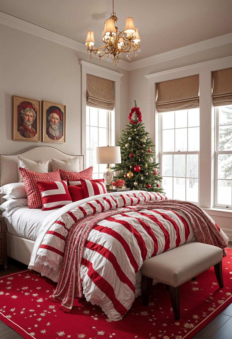 9. Candy Cane Bedding Inspiration