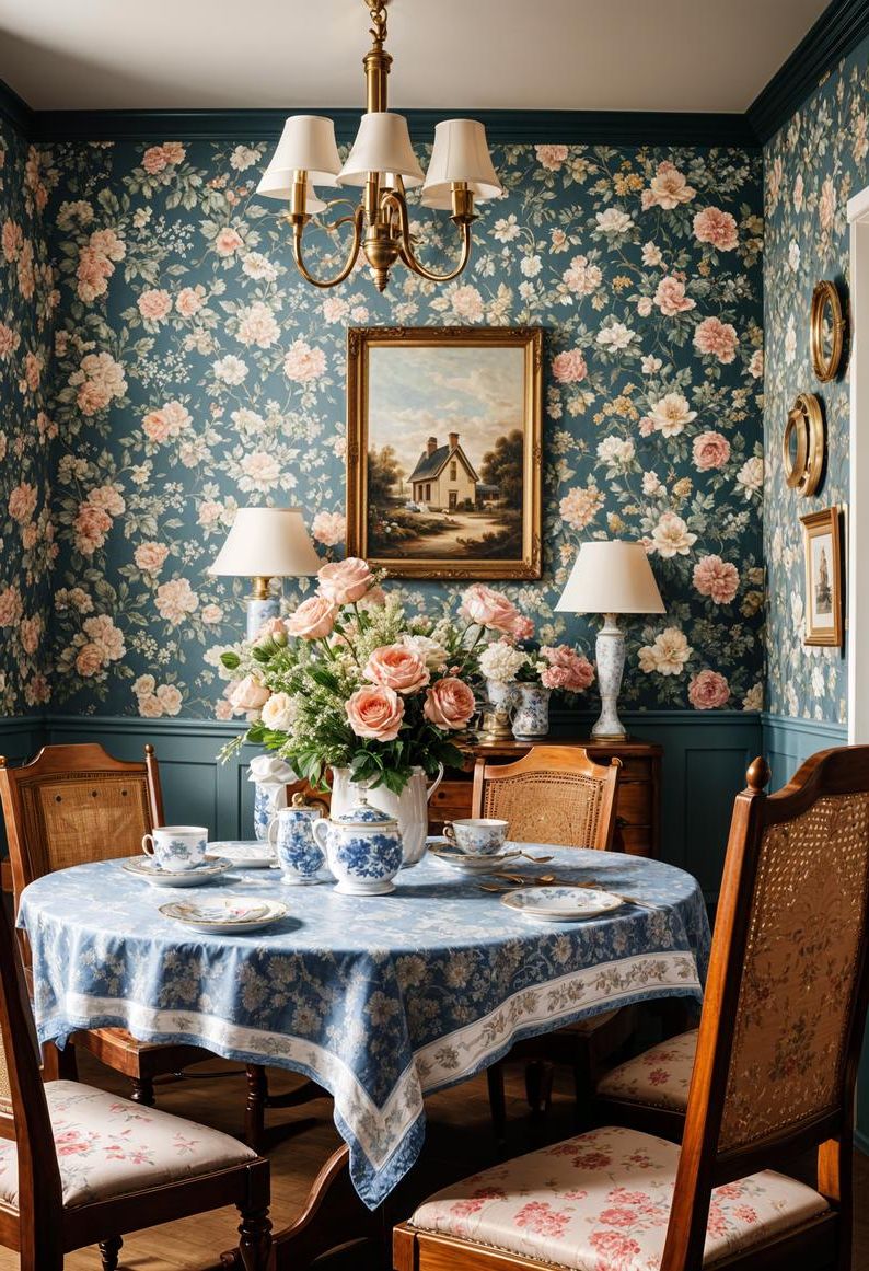 16. Cozy Cottage Core Dining Room Style
