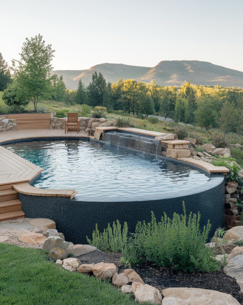 6. Semi-Above-Ground Pool Ideas