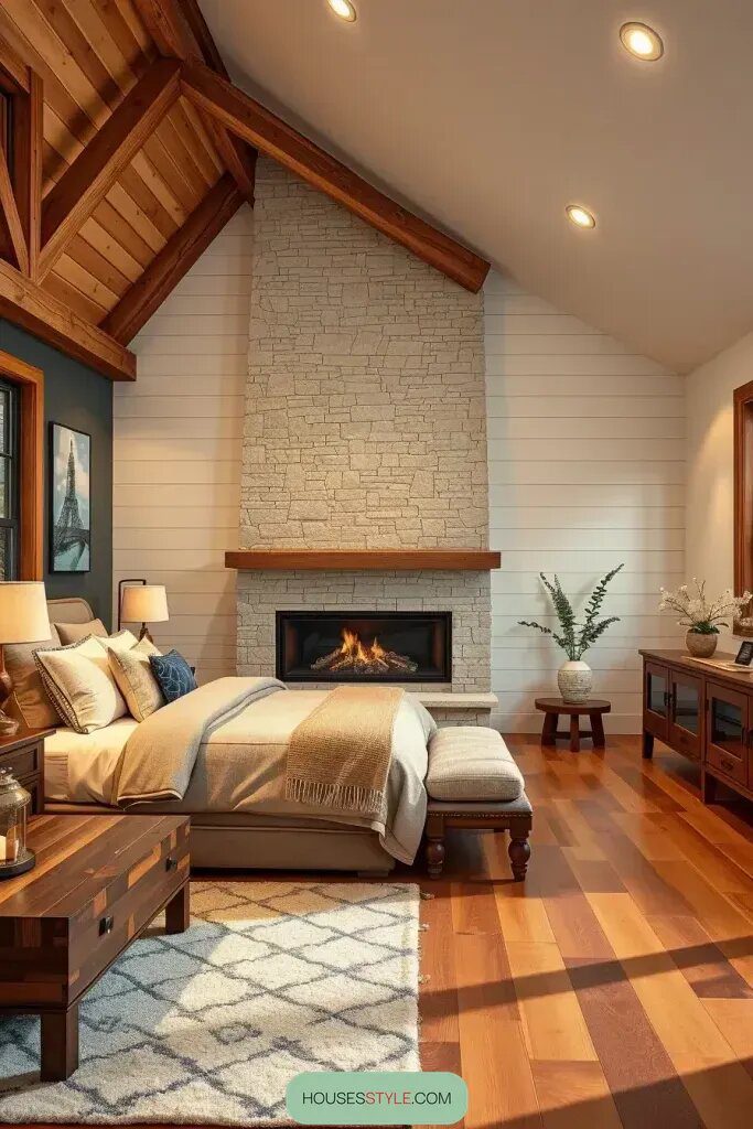 Modern Touches for Rustic Fireplaces