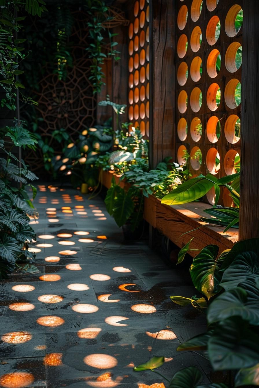 26. Wooden Suncatchers for the Garden