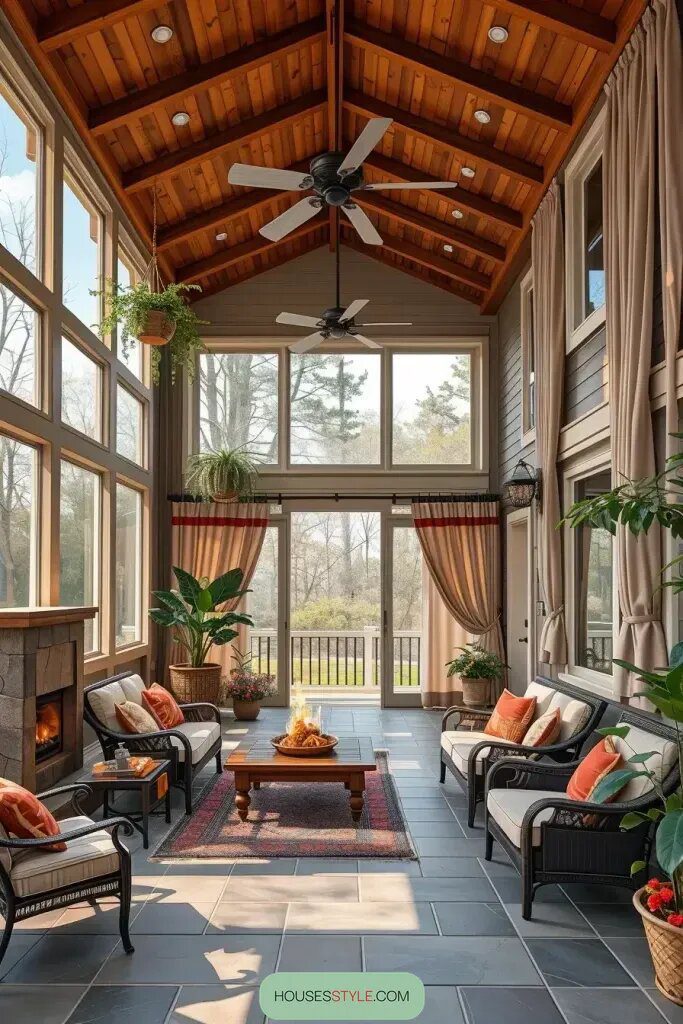 Screened Porch Ideas For Two-Story Homes