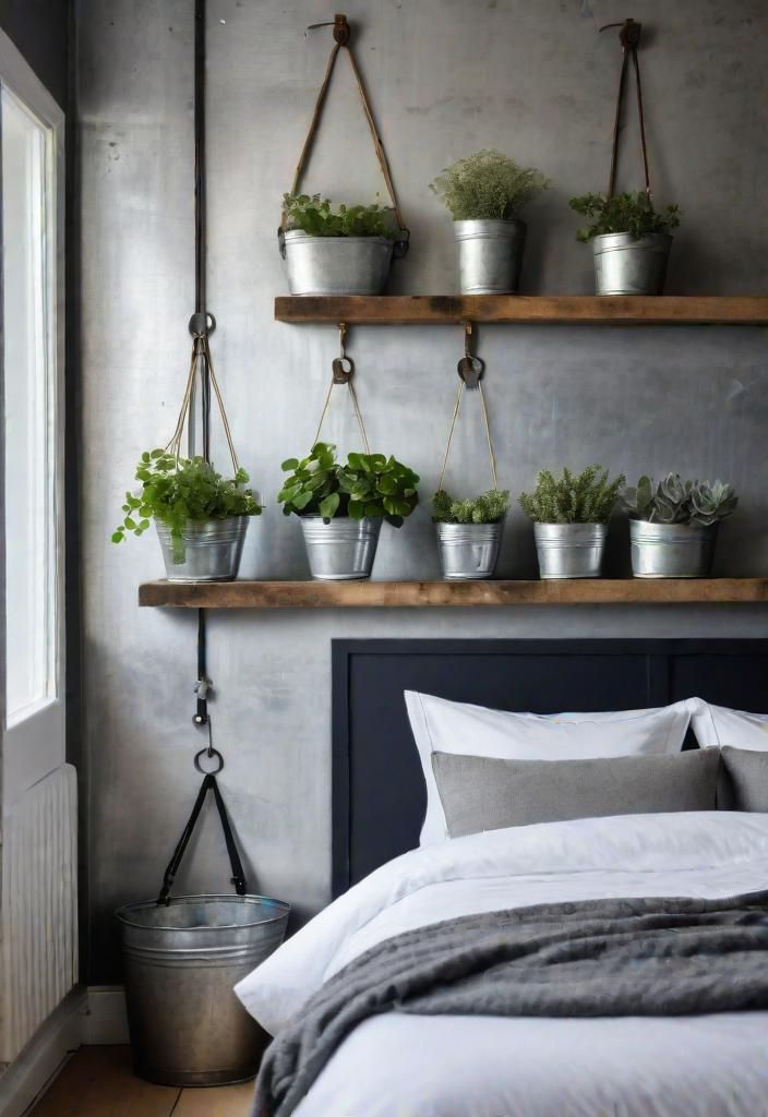 5. Galvanized Metal Hanging Storage