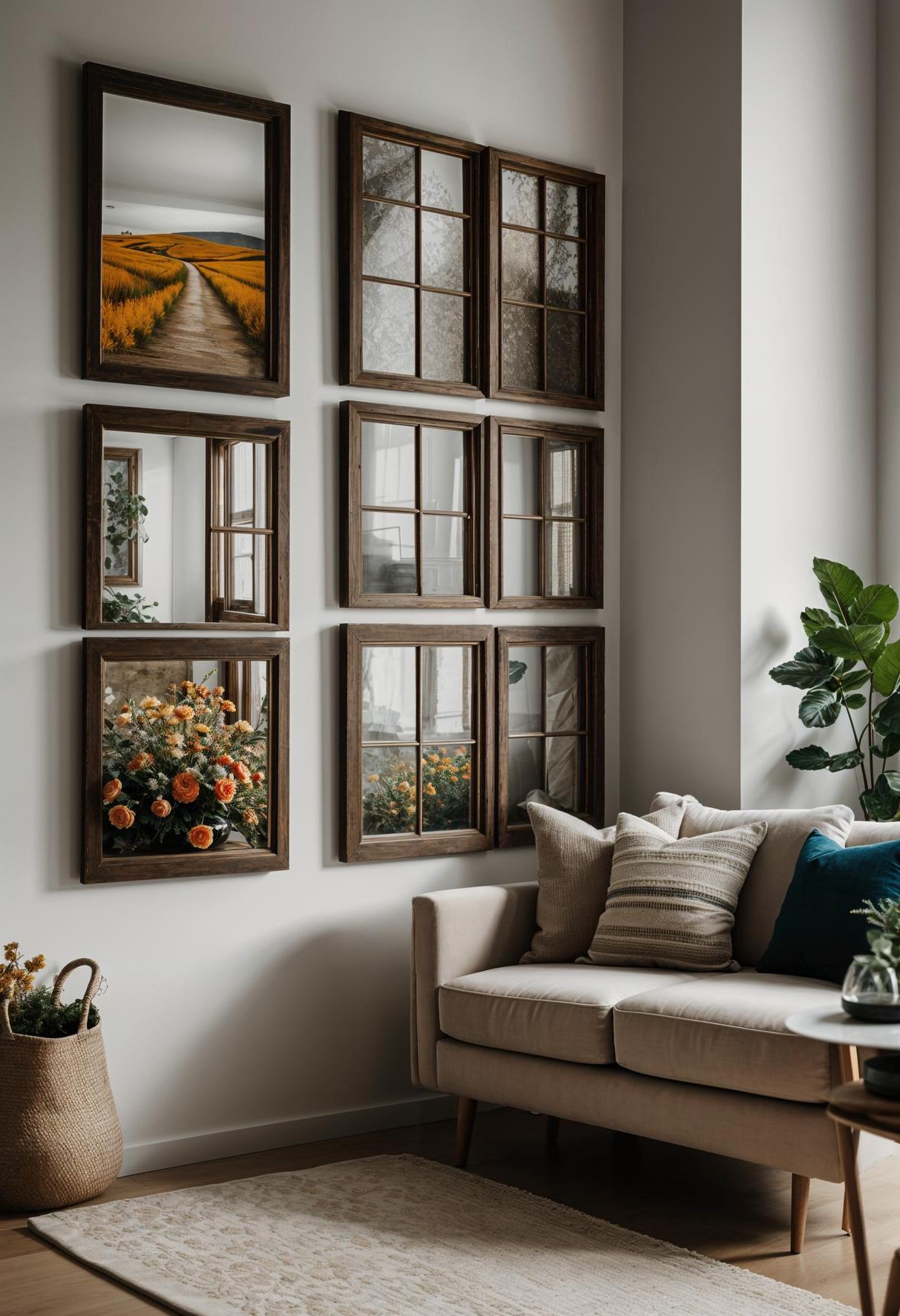 32. Window Frame Turned Picture Display