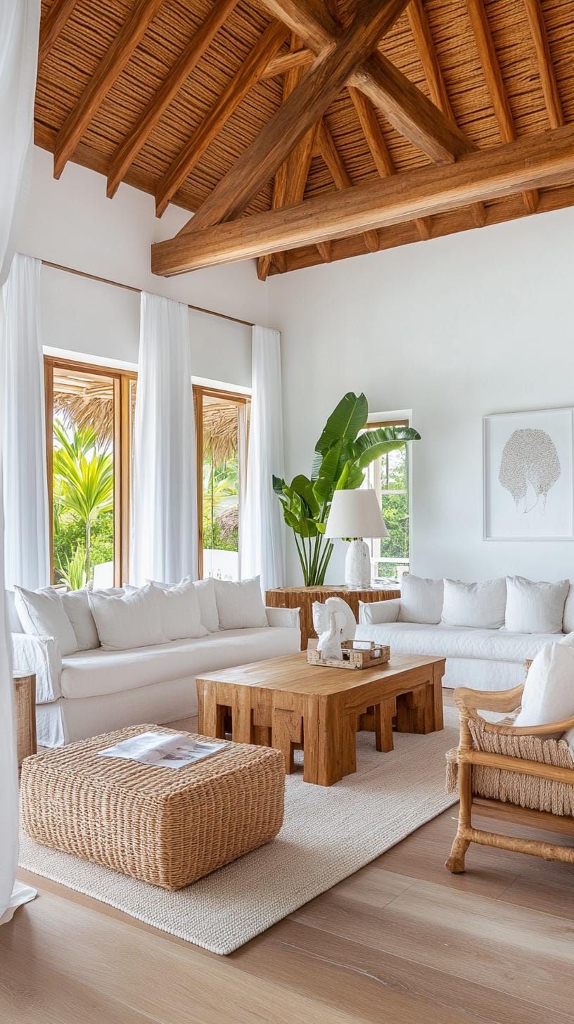 1. Neutral Furniture With Textured Fabrics and Wood - photo 2