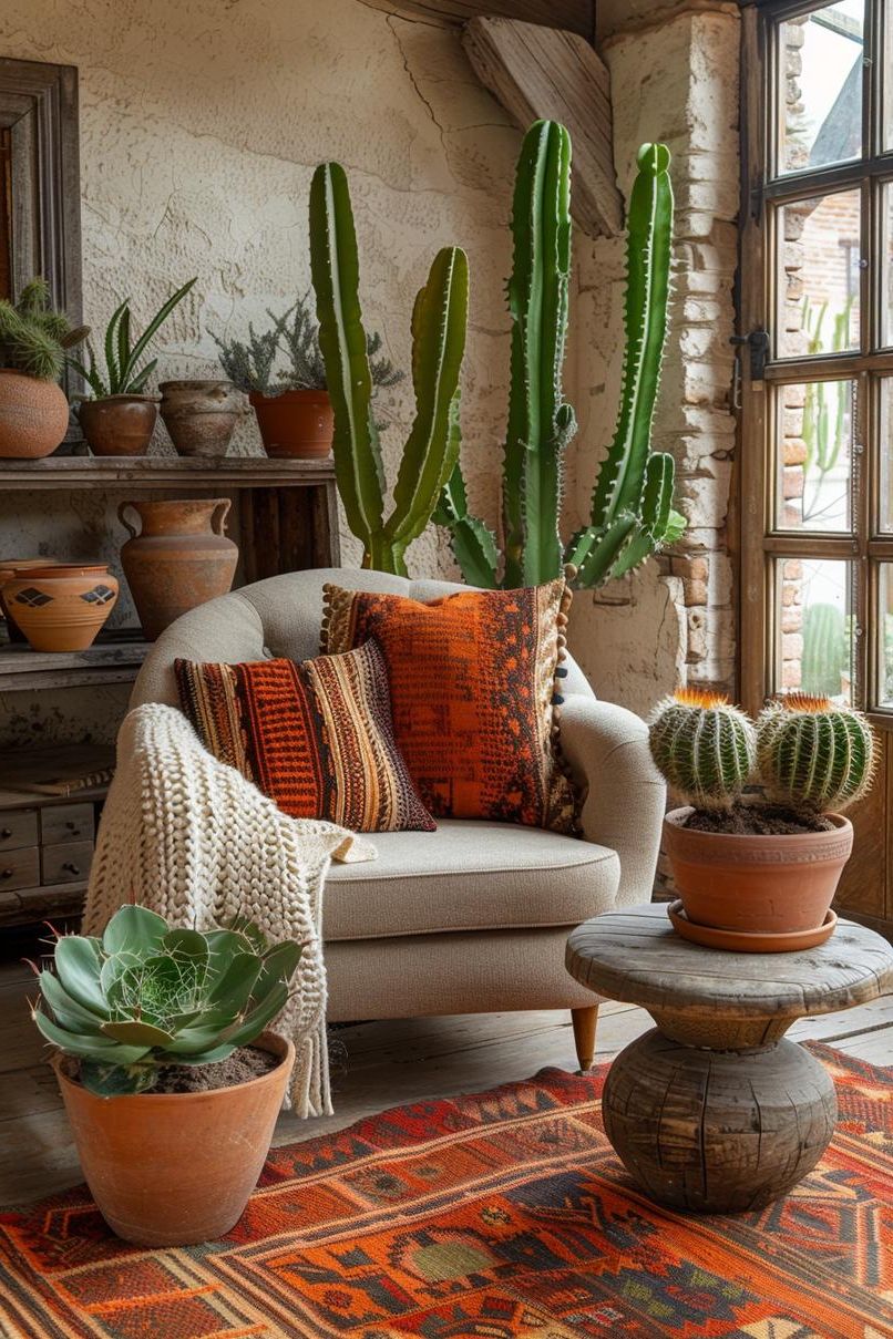 19. Southwestern Chic Living Room Style
