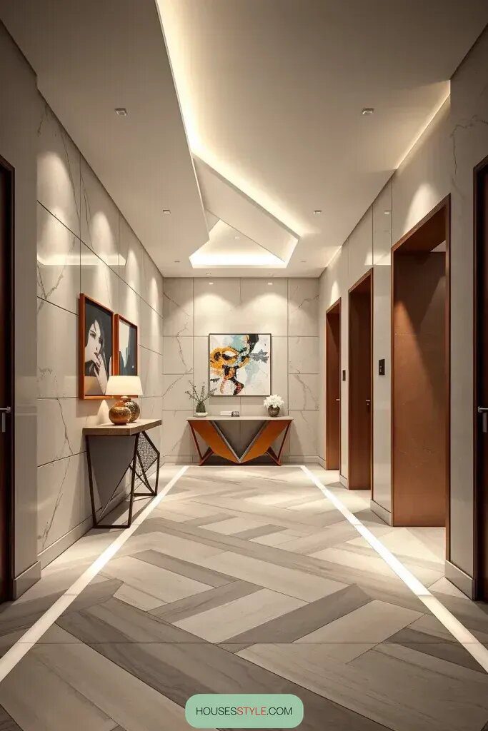 Angular Hallways With Asymmetrical Lines