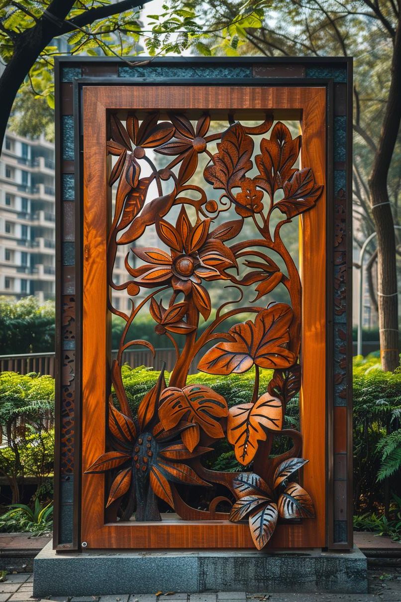 2. Wooden Panel Yard Art