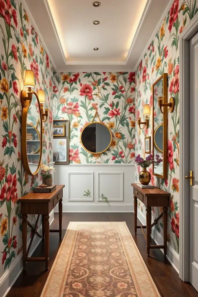 Creative Wallpaper Ideas for Long Hallways