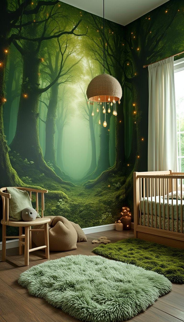 1. Mossy Wonderland in Deep Greens and Browns