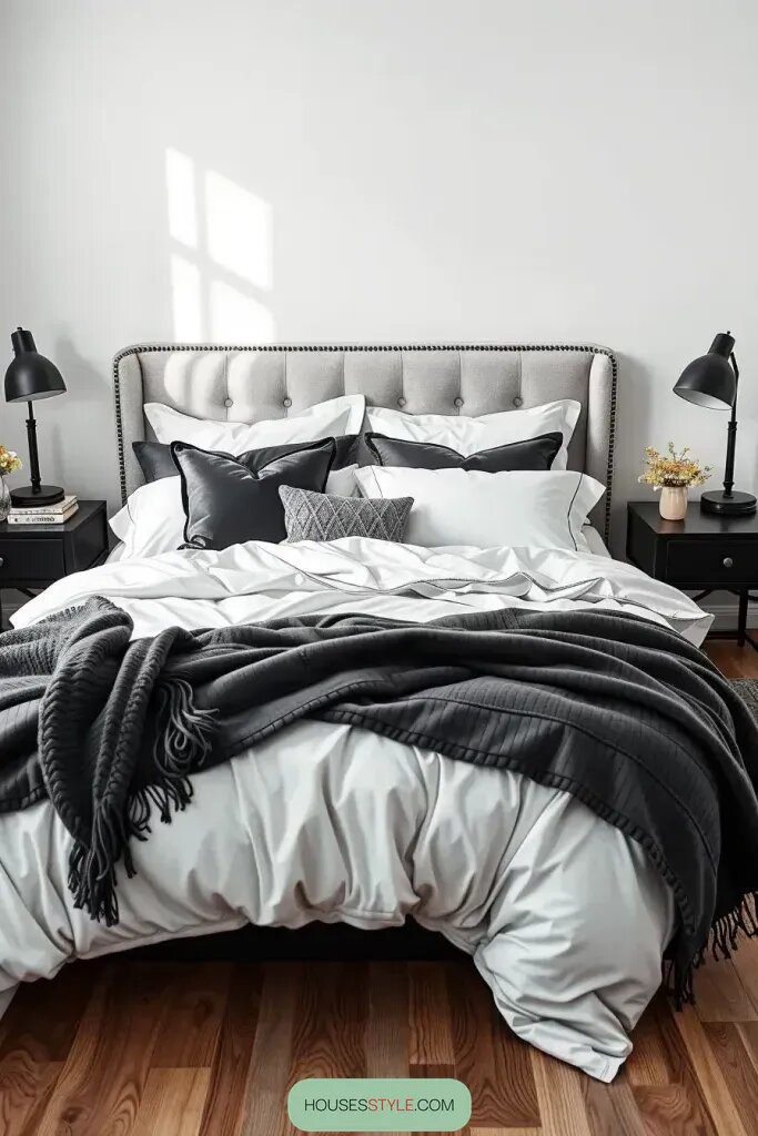 Gray Bedding Layers for a Cozy Monochrome Look - photo 2