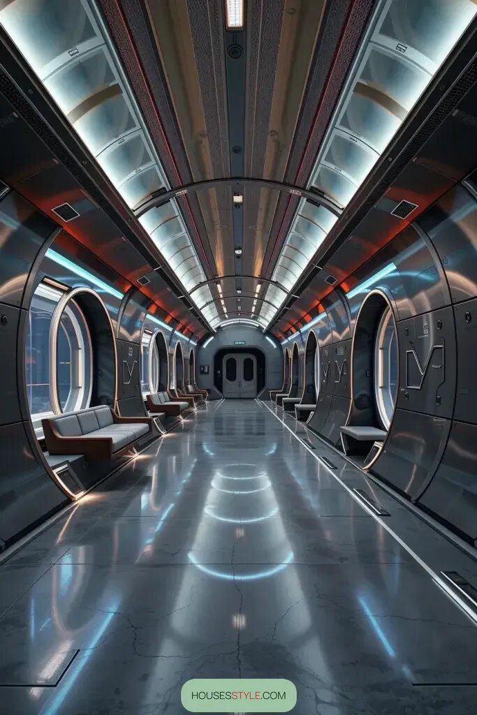 Metallic Hallways With a Futuristic Edge