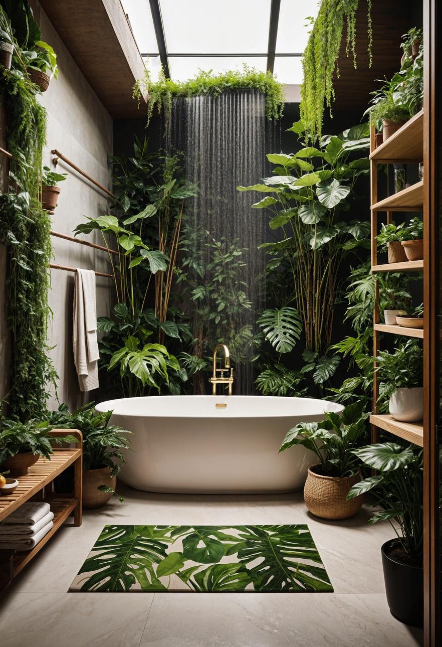 6. Green Oasis Shower Space