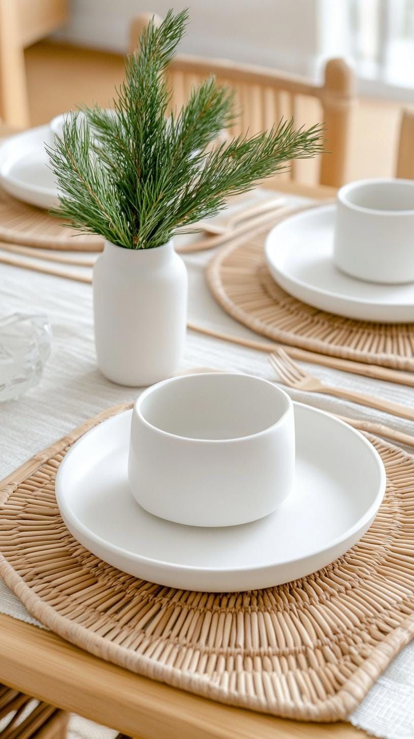 10. Easy Minimalist Winter Table Ideas - photo 2