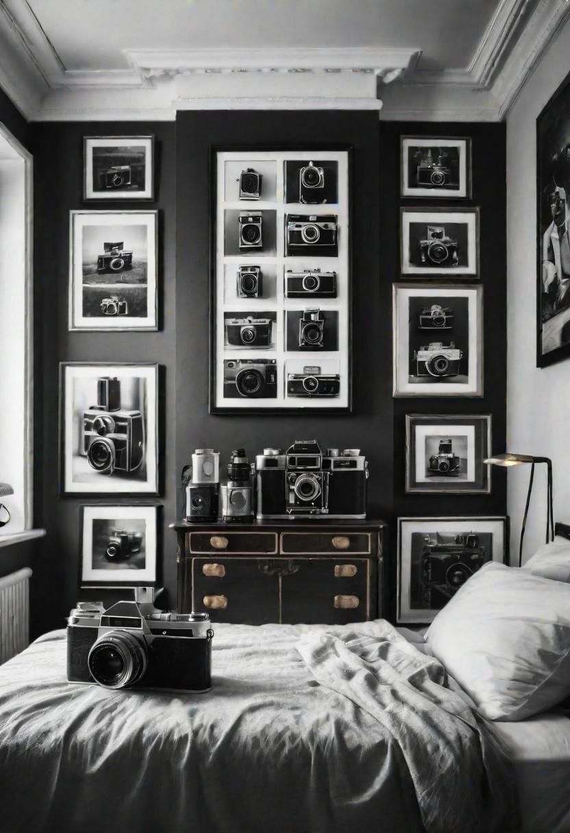 41. Vintage Camera Collection Display